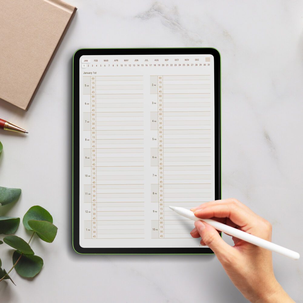 15 minute daily planner tablet view