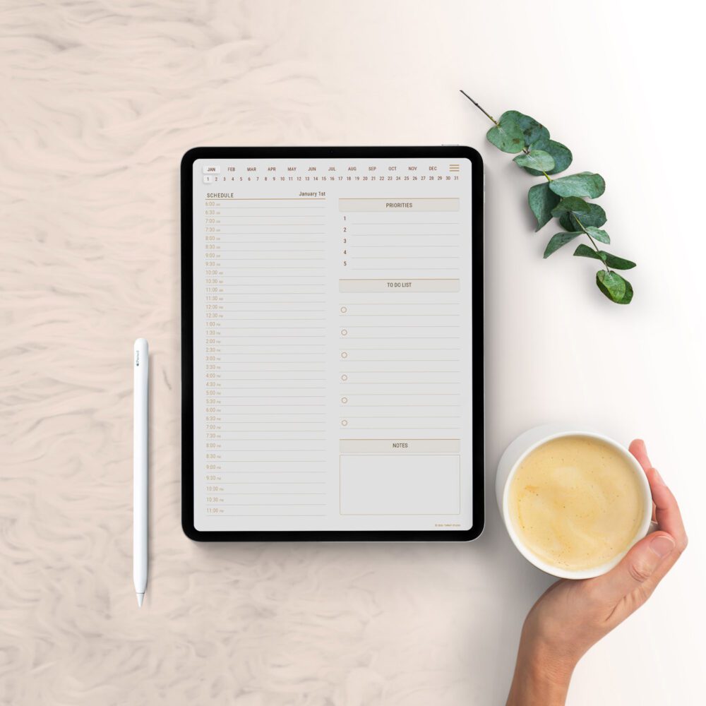 30 Minute Daily Planner tablet view 2