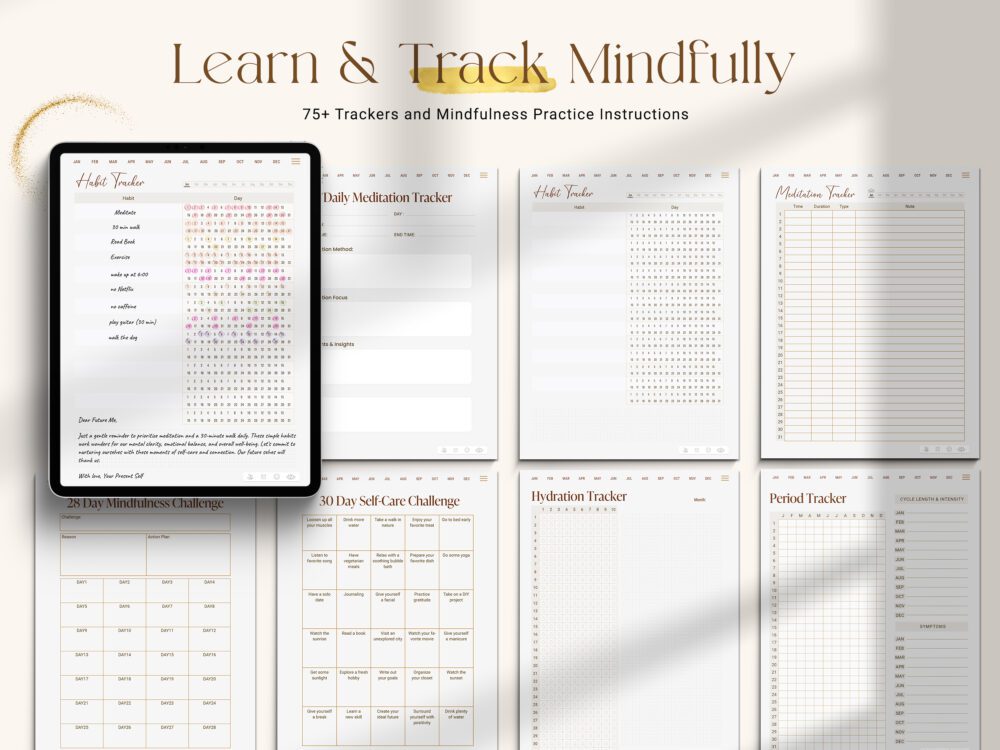 mindfulness planner trackers