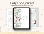 Digital Daily Food Journal showing fully hyperlinked nutrition tracker, mood and hydration logs, and daily wellness layout on iPad — compatible with GoodNotes, Notability, and Xodo.