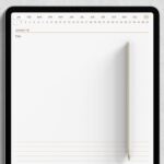 brain dump journal fully hyperlinked for goodnotes daily page close up preview