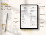 mindfulness planner index page