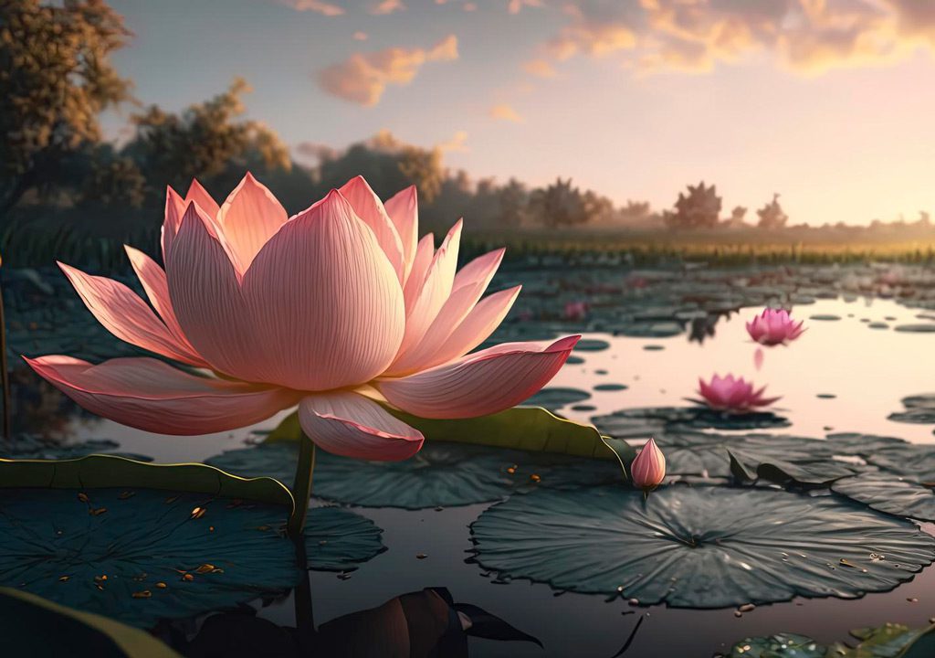 pink lotus symbol of mindfulness