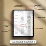 Interactive index page of the 2025 Black Girl Planner, providing direct access to all months, weeks, and templates with one tap.