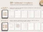 Wellness and fitness templates from the custom planner bundle 2025–2026, including trackers for mood, hydration, and exercise.
