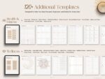 Wellness and fitness templates from the custom planner bundle 2025–2026, including trackers for mood, hydration, and exercise.