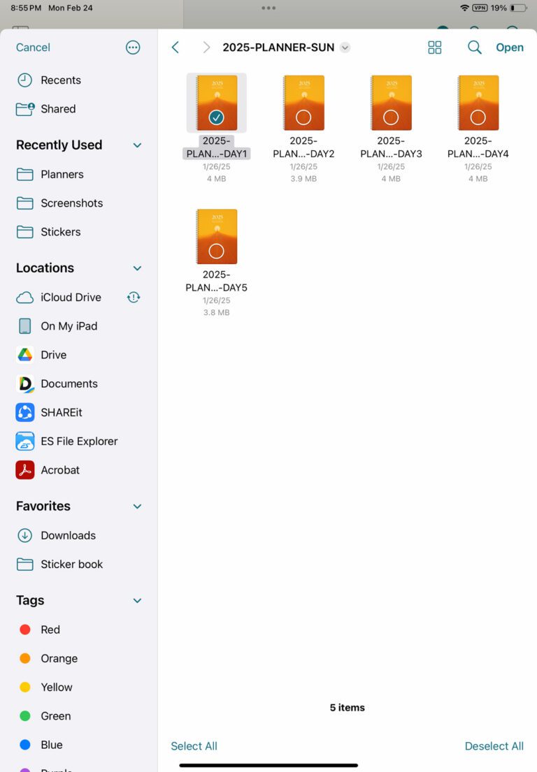 Tutorial on how to import a digital planner into Noteshelf