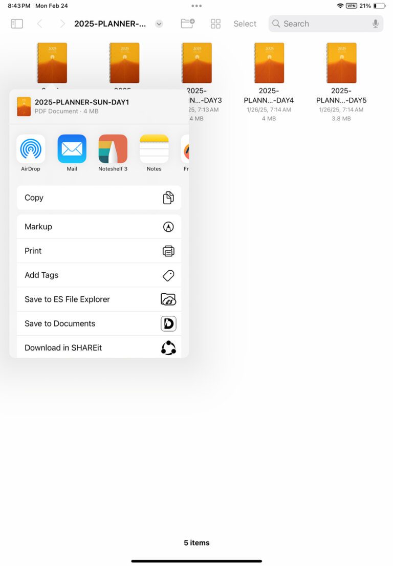 Tutorial on how to import a digital planner into Noteshelf