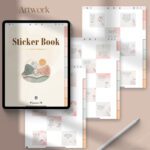 Individual pre-cropped PNG mindfulness stickers for digital planners, journals, and annotation apps
