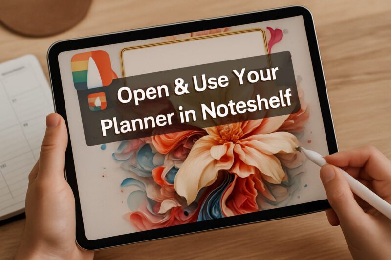 How to import your planner into Noteshelf, chane cover and add stickers