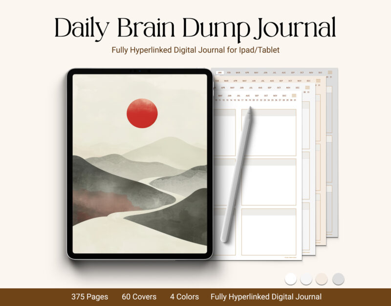 Daily Brain dump journal Grid Layout