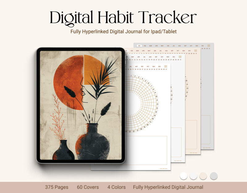 Daily Habit Tracker Circular Layout