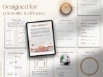 Mindfulness planner templates for breathing, 12-day meditation, intentions, and guided journaling