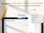 Undated Black Girl Digital Planner with Apple Calendar and Reminders integration shortcut link