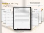 Undated Black Girl Digital Planner featuring six different monthly layout options