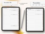 Top navigation header of the Undated Black Girl Digital Planner with easy-access tabs