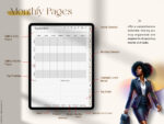 undated black girl planner monthly page layout