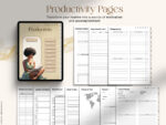 undated black girl planner productivity pages