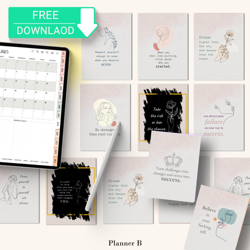 free motivation quotes cards sticker book