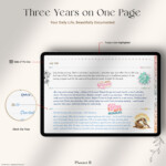 3-Year Daily Journal Horizontal Daily Pages