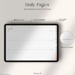 3-Year Daily Journal Horizontal daily pages ipad view