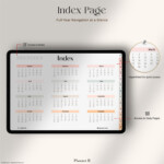 3-Year Daily Journal Horizontal index page